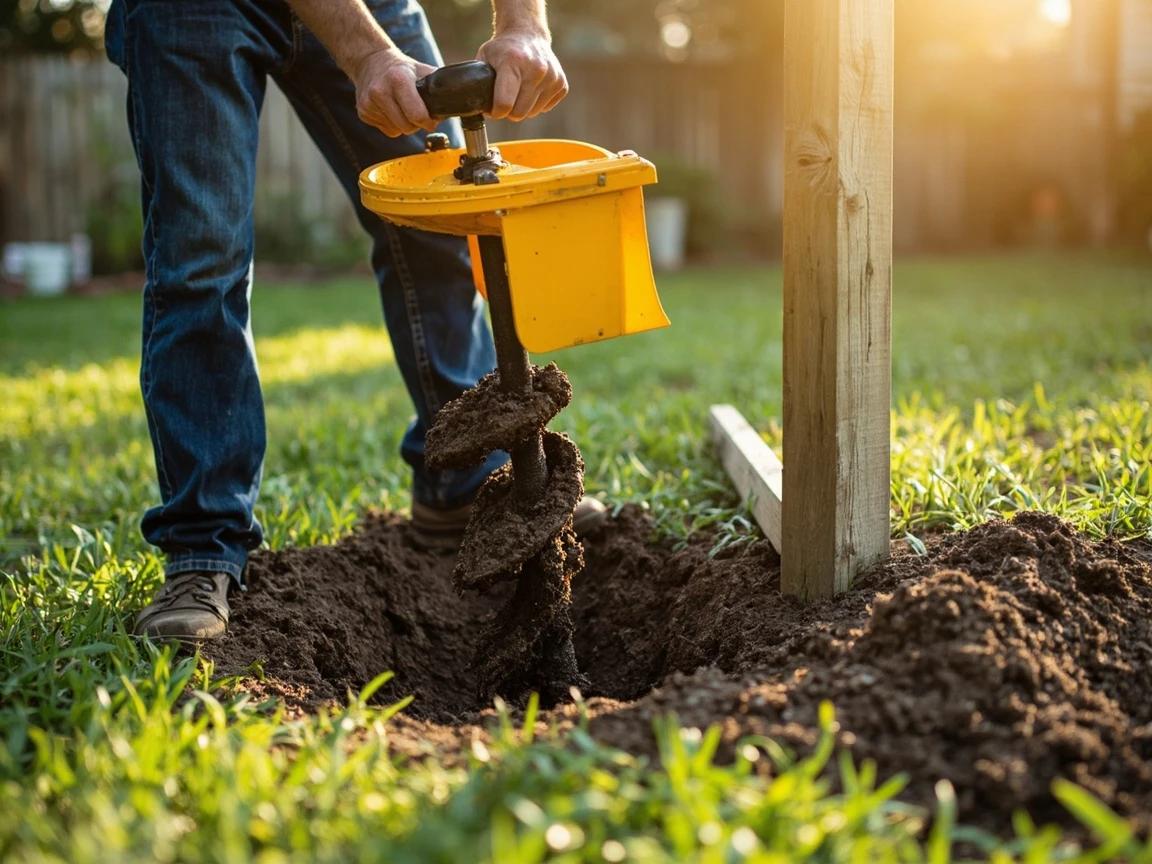Step 3 of How to Build a Simple Garden Trellis: Dig the Post Holes