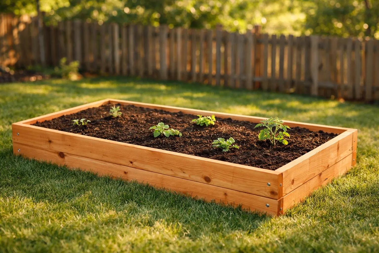 How to Build a Raised Garden Bed — finished result