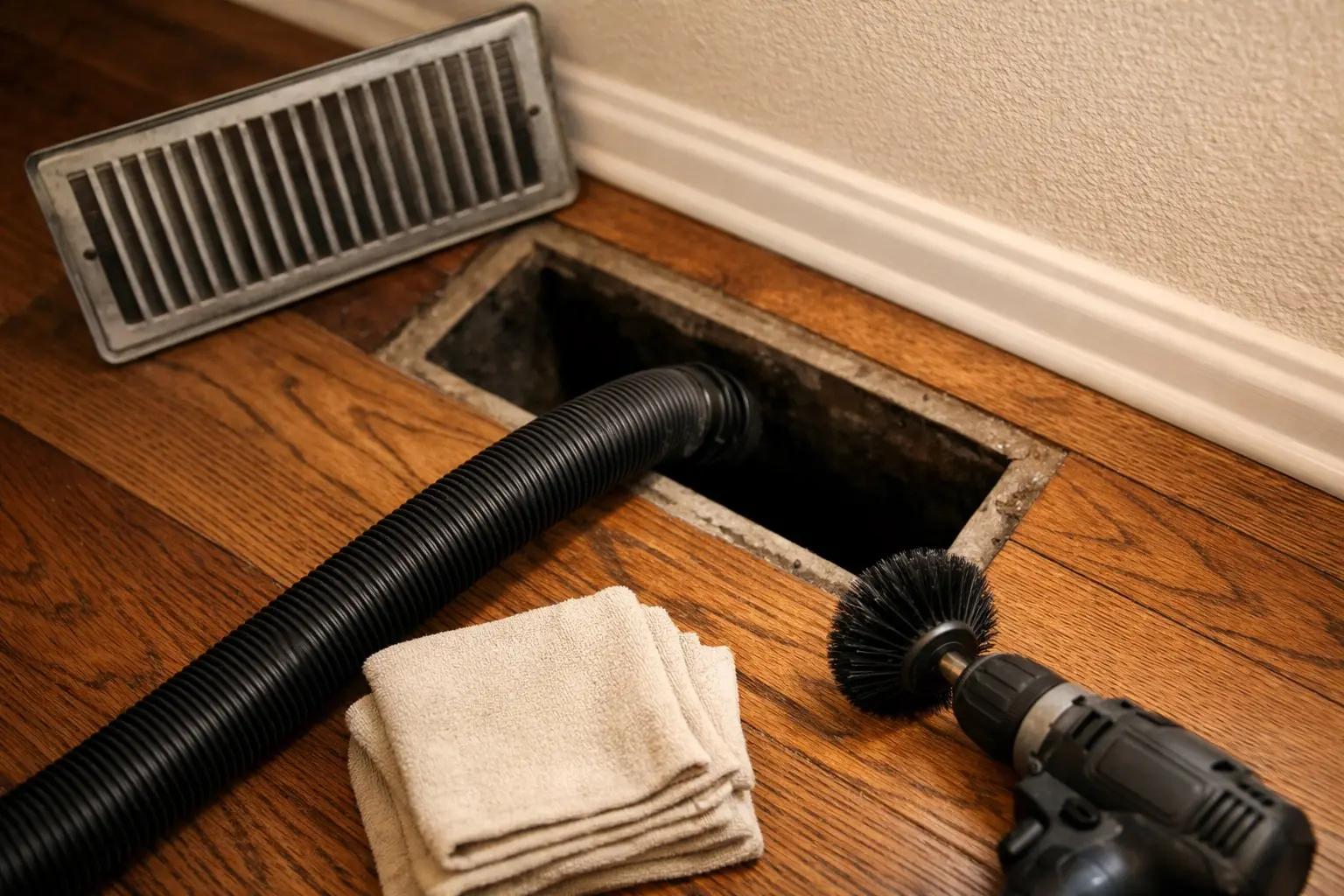 How to Clean Air Ducts Yourself — finished result