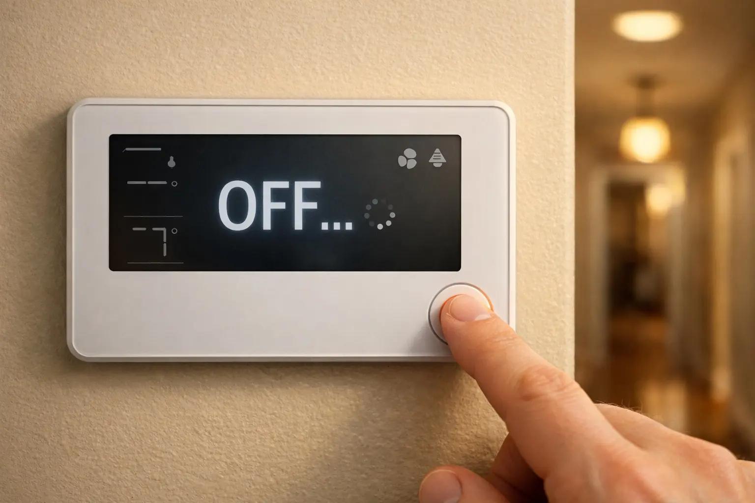 Step 1 of How to Clean Air Ducts Yourself: Turn Off the HVAC System