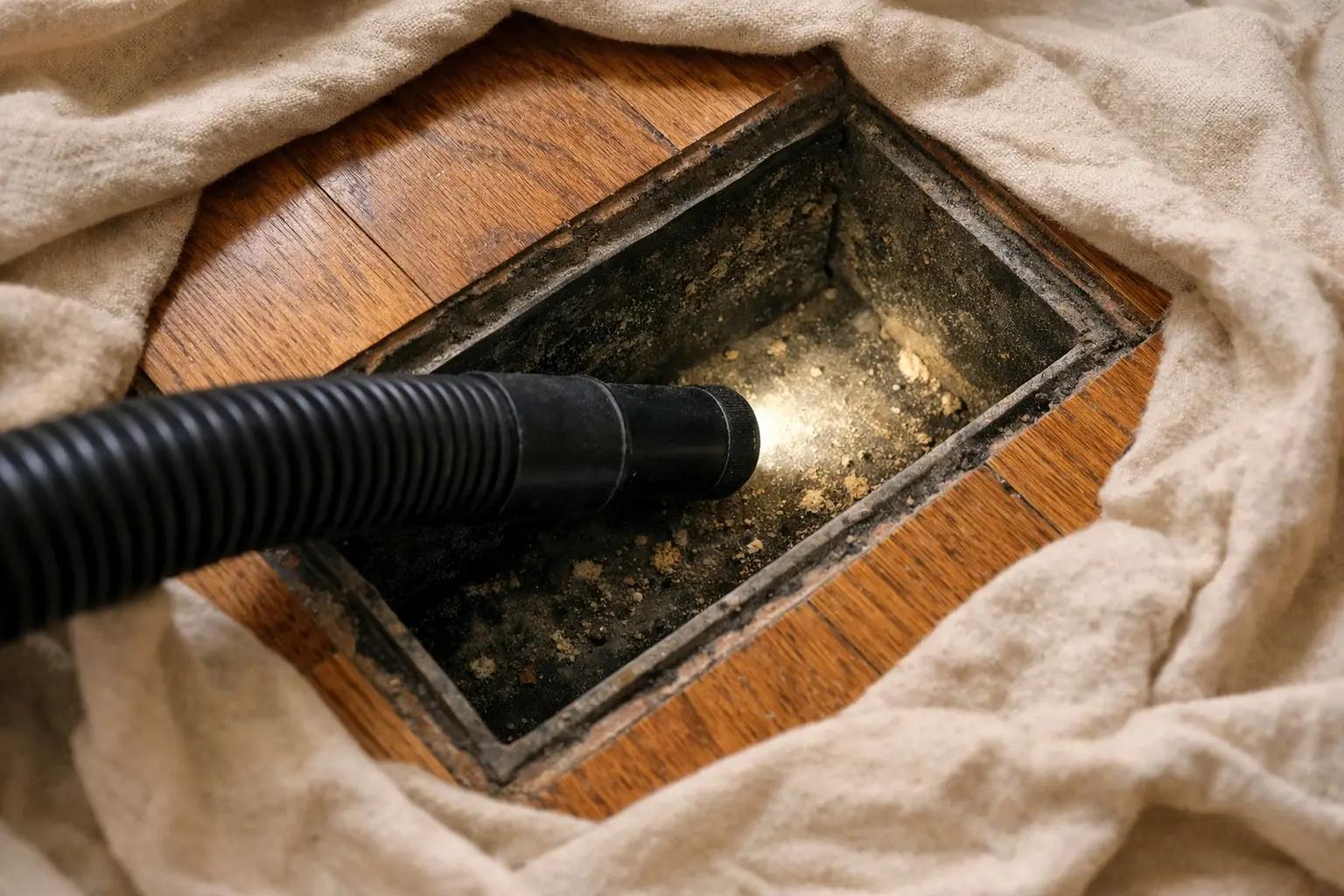 Step 5 of How to Clean Air Ducts Yourself: Vacuum Inside Each Duct Opening