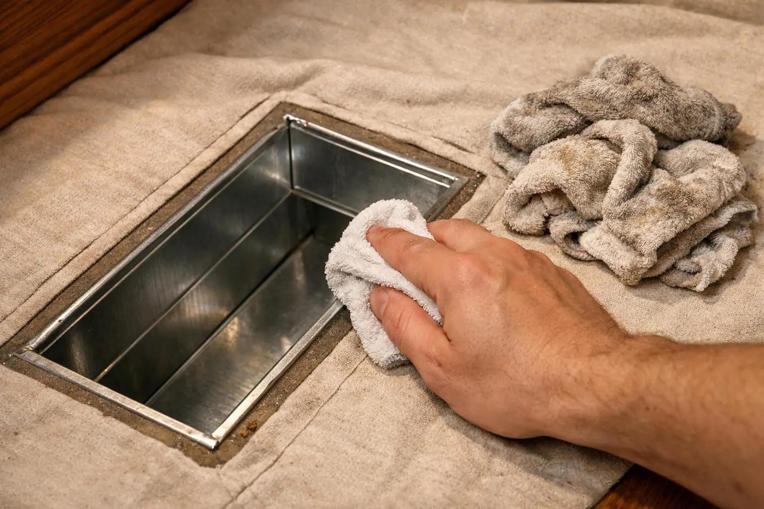 Step 7 of How to Clean Air Ducts Yourself: Wipe Down the Duct Openings