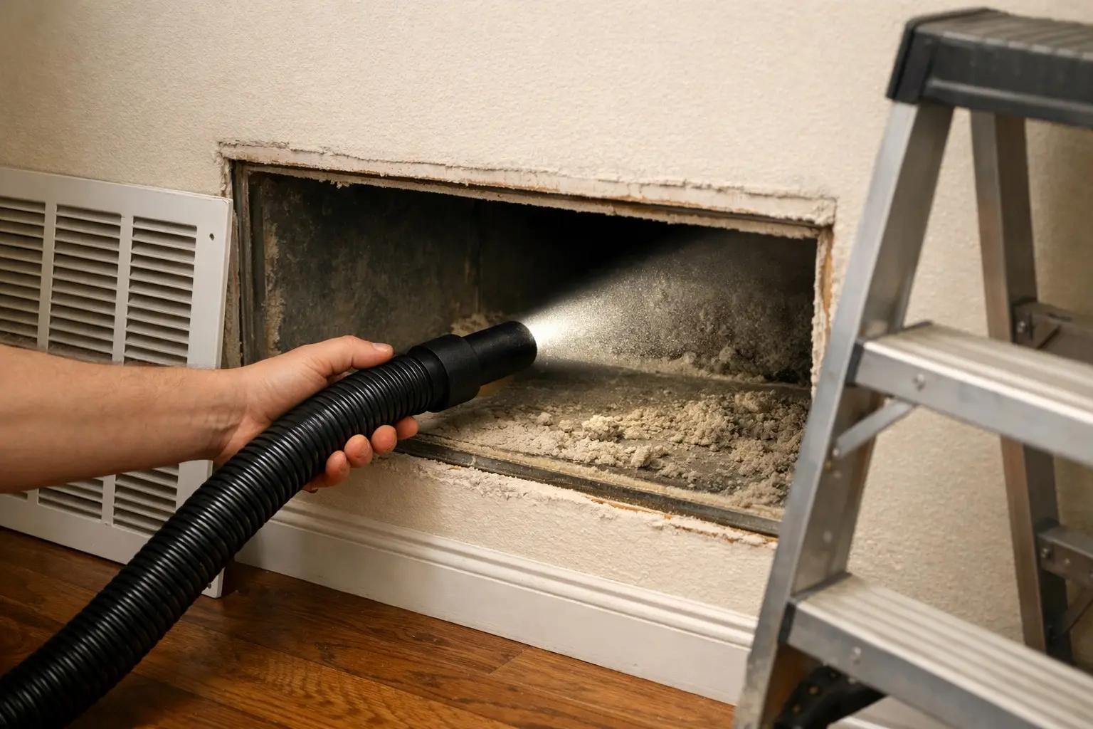 Step 8 of How to Clean Air Ducts Yourself: Clean the Return Vent and Blower Compartment