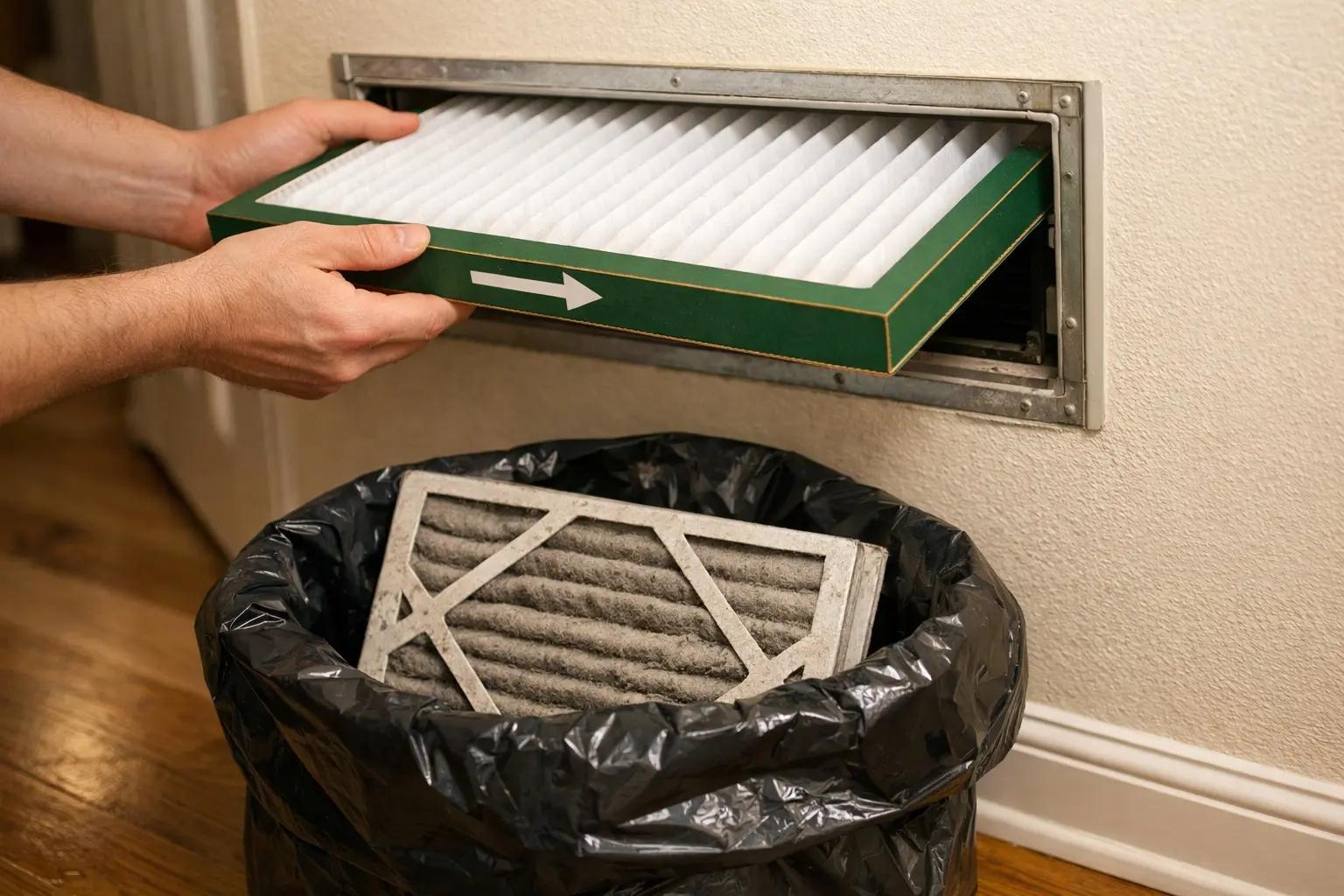 Step 9 of How to Clean Air Ducts Yourself: Replace the HVAC Filter