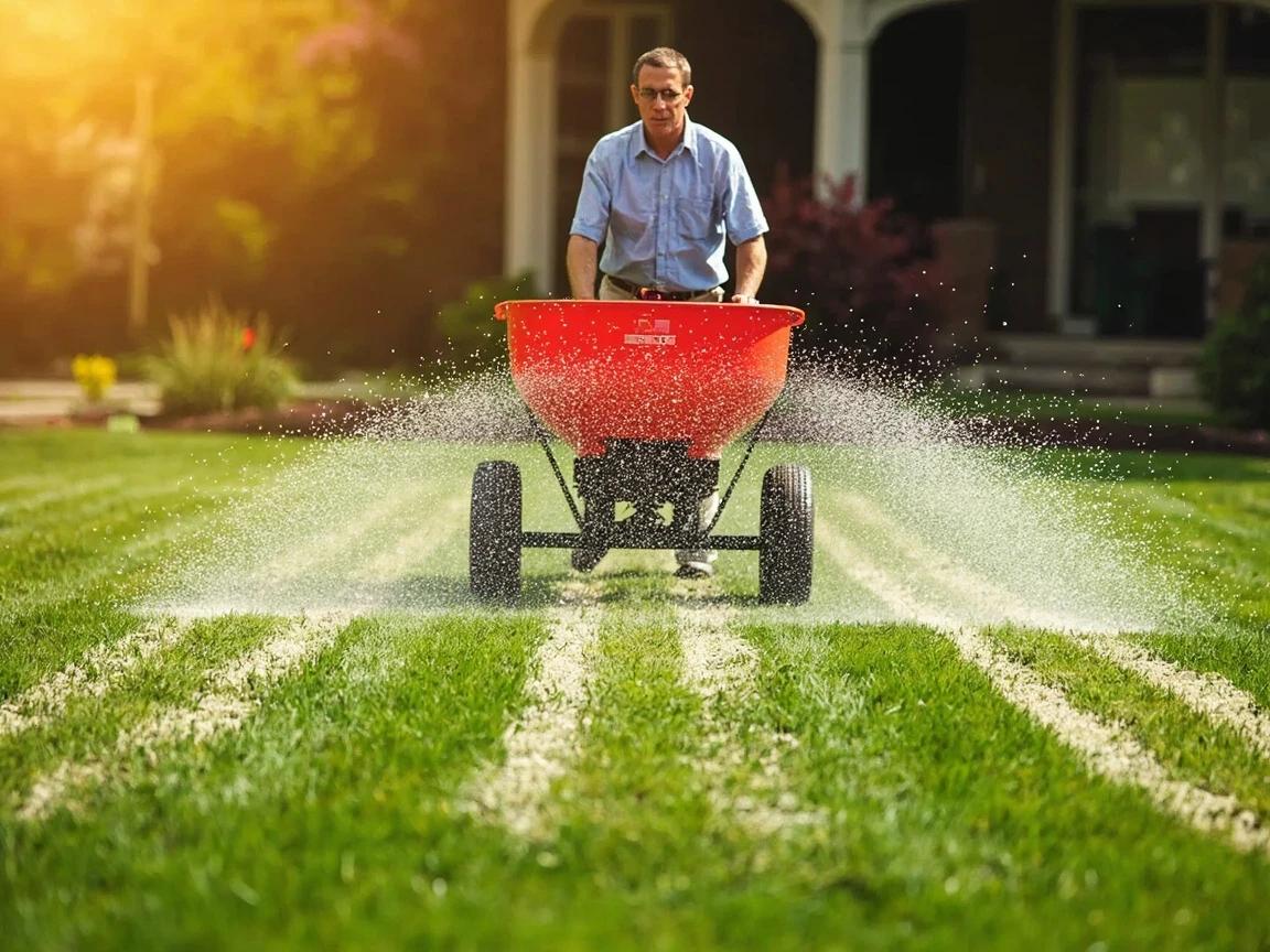 Step 4 of How to Control Grubs and Lawn Pests: Apply the Product in Overlapping Passes