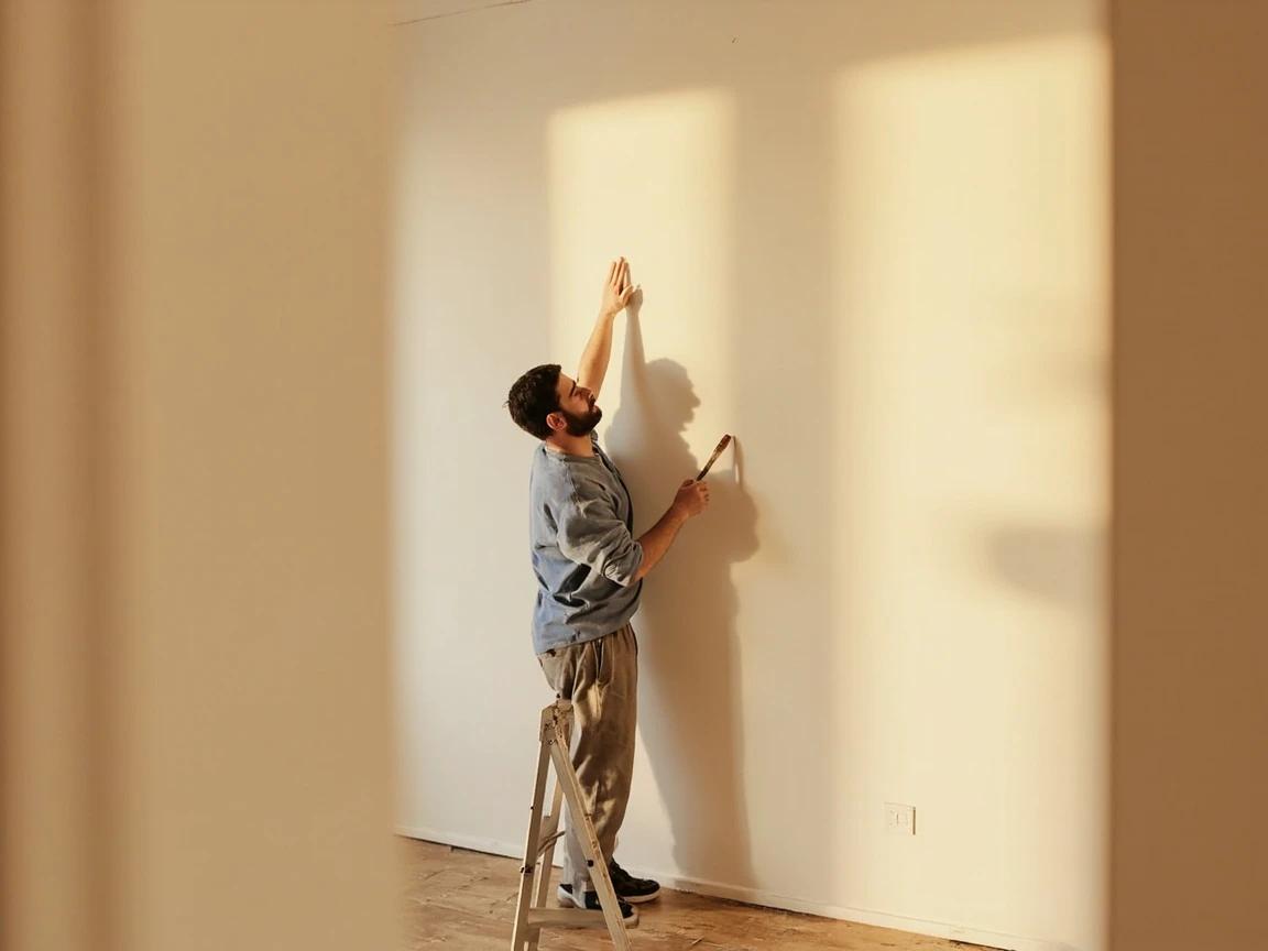 Step 4 of The Cut-In Technique — Clean Paint Lines Without Tape: Position Your Body Square to the Cut Line