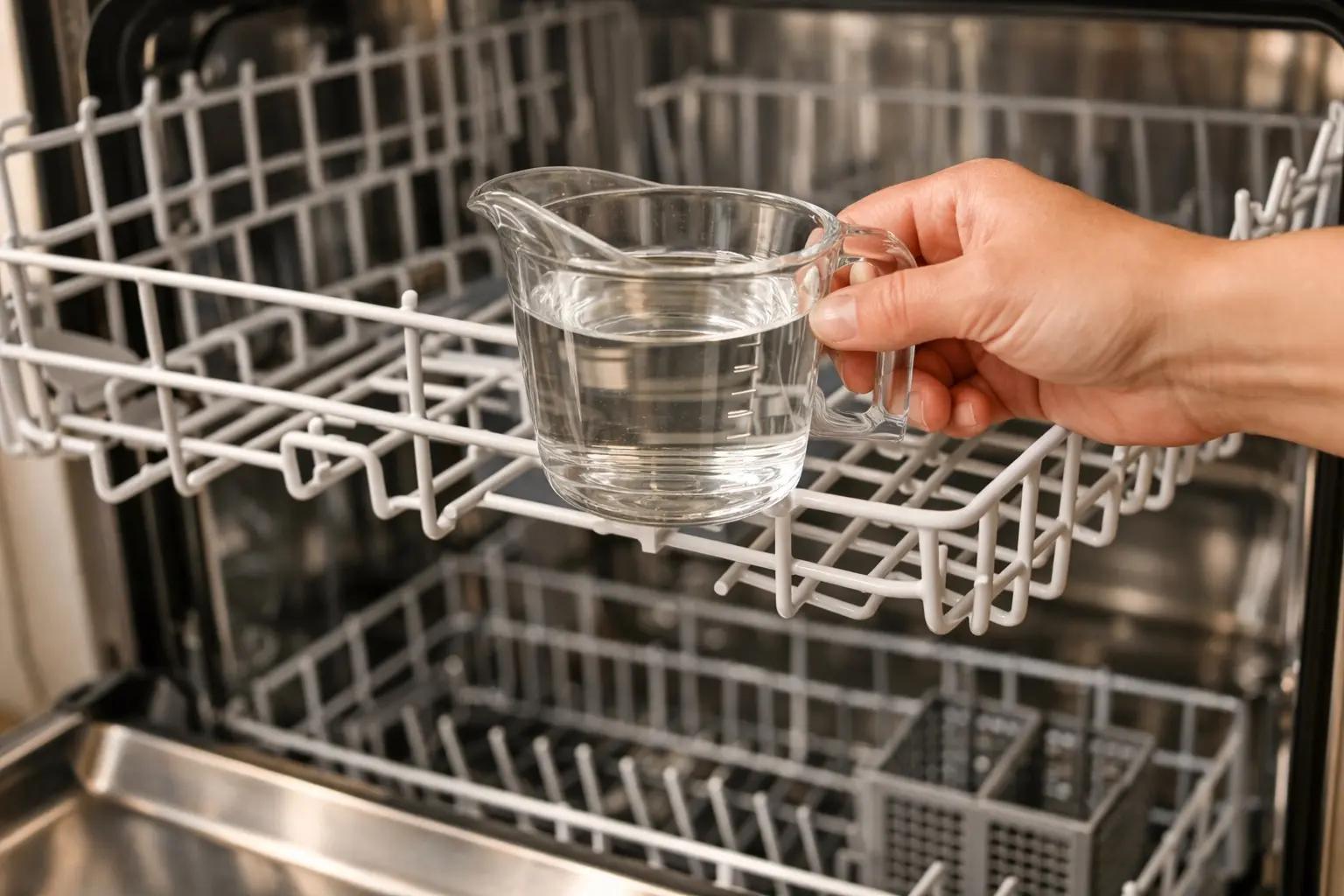 Step 6 of How to Deep Clean a Dishwasher: Run a Vinegar Cleaning Cycle
