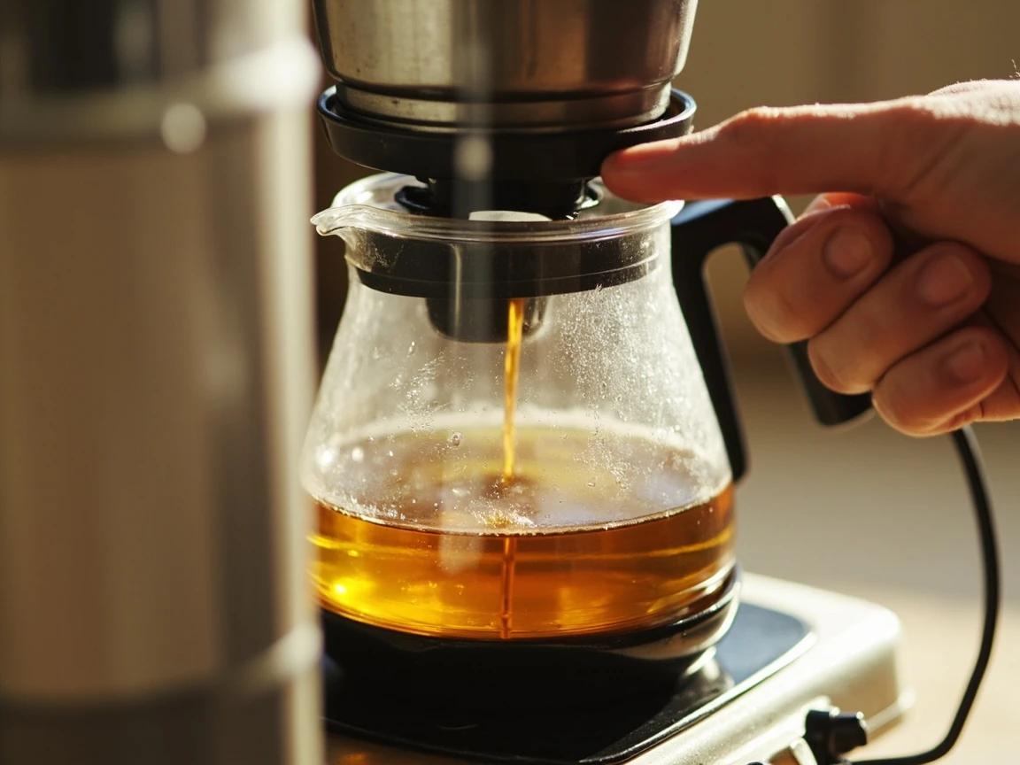 Step 4 of How to Descale a Coffee Maker: Run a Half Brew Cycle