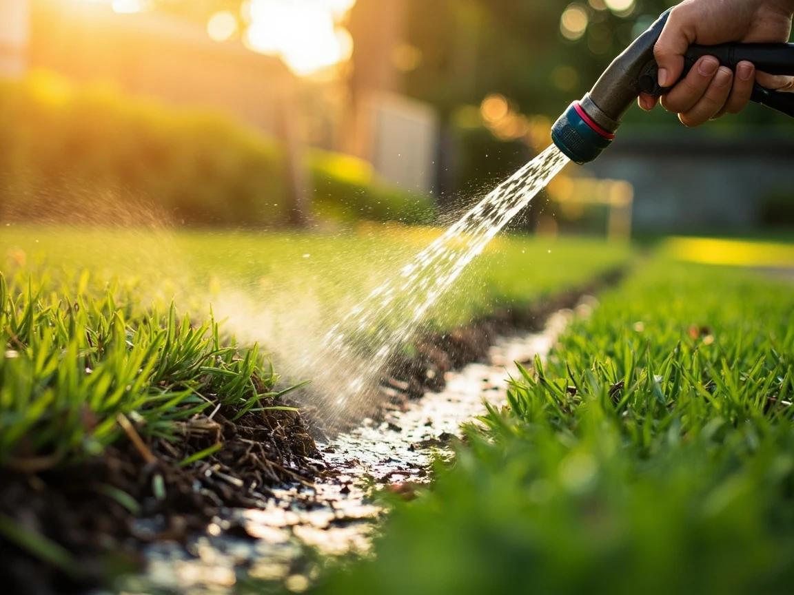 Step 2 of How to Edge Garden Beds Cleanly: Water the Soil If It's Dry