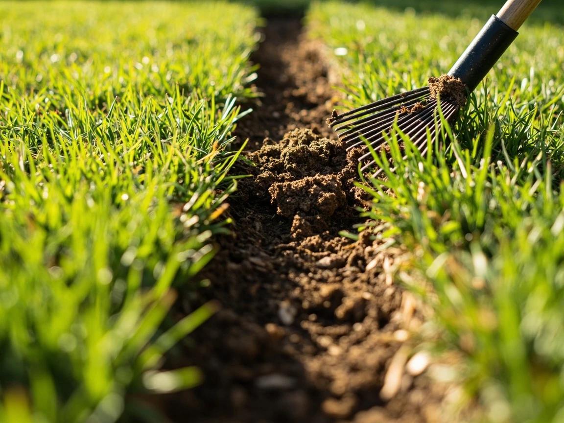 Step 6 of How to Edge Garden Beds Cleanly: Clean and Define the Trench