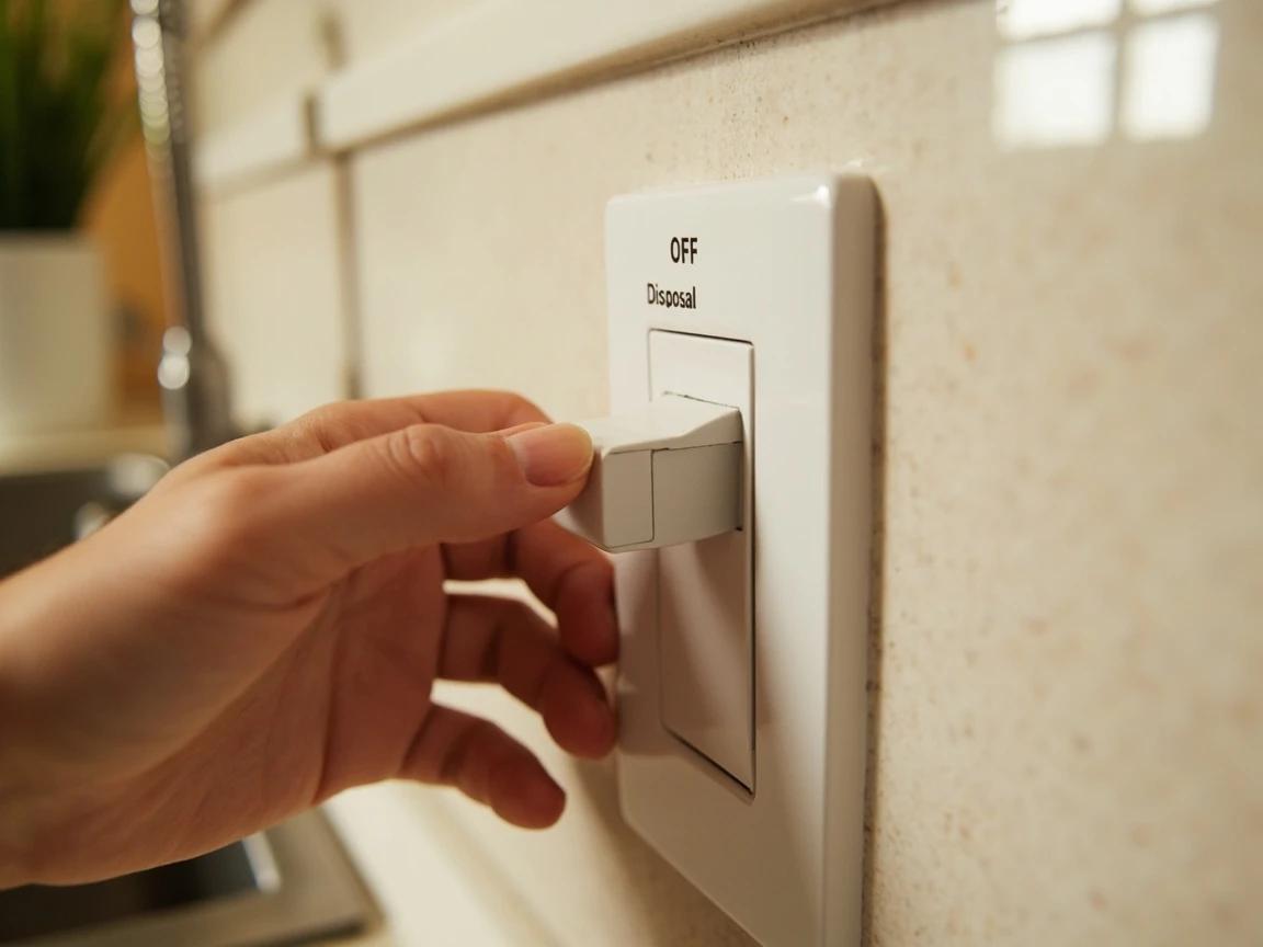 Step 1 of How to Fix a Garbage Disposal Jam: Cut Power at the Wall Switch and the Breaker