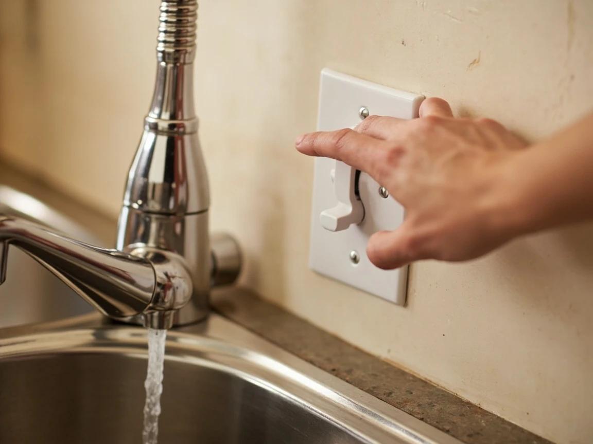 Step 7 of How to Fix a Garbage Disposal Jam: Restore Power and Test With Cold Water Running
