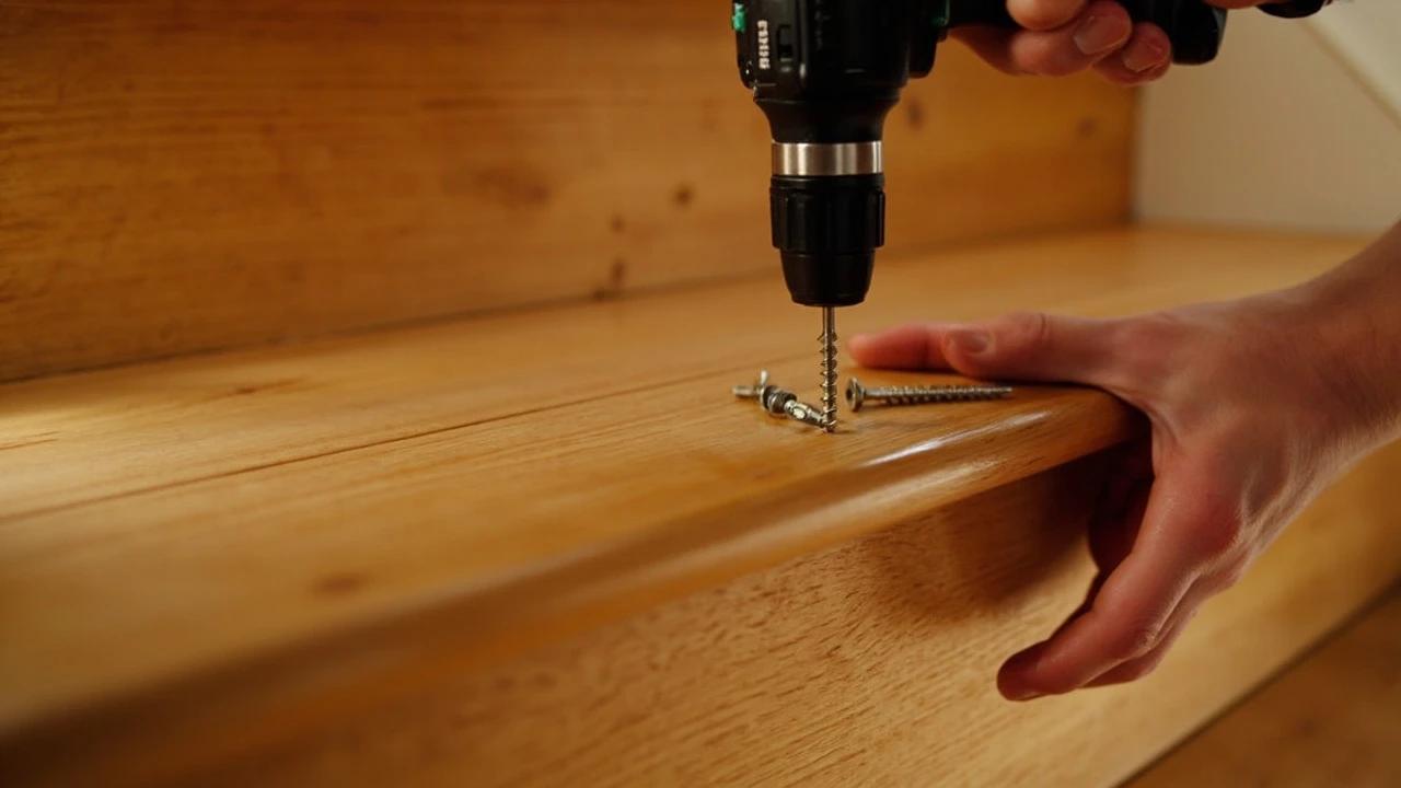 How to Fix a Squeaky Stair — finished result