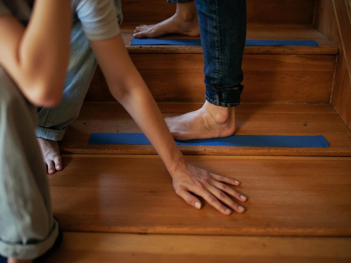 Step 1 of How to Fix a Squeaky Stair: Pinpoint exactly which joint is moving