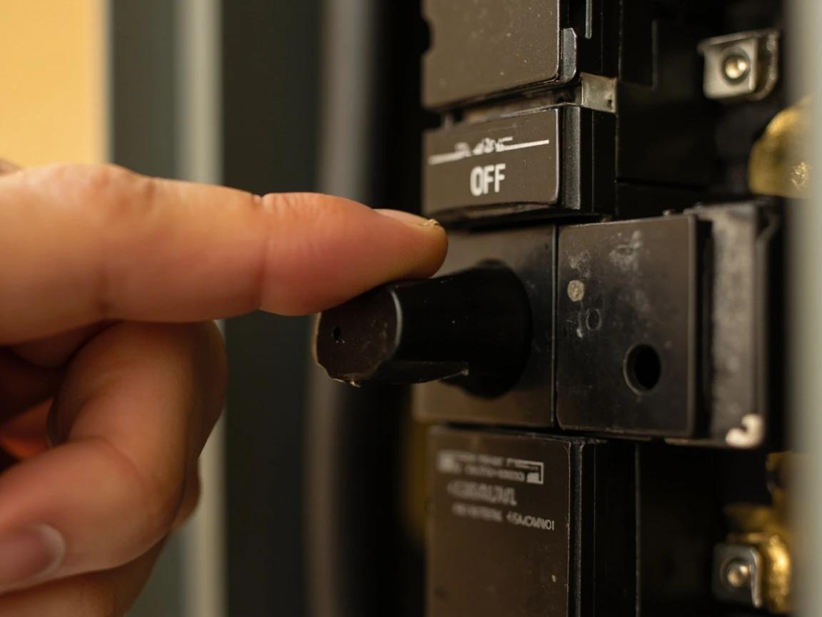 Step 4 of How to Fix a Tripped Circuit Breaker: Reset It: Firmly OFF, Then ON