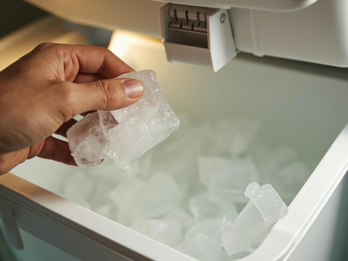 Step 2 of How to Fix an Ice Maker: Clear Any Jam in the Bin or Ejector