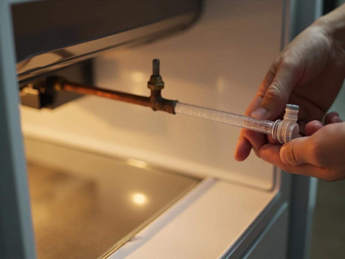 Step 4 of How to Fix an Ice Maker: Inspect the Water Supply Line and Shutoff Valve