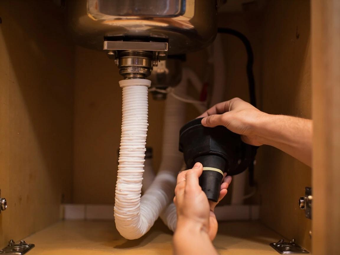 Step 6 of How to Fix a Dishwasher That Won't Drain: Inspect the Drain Hose for Kinks and the High Loop