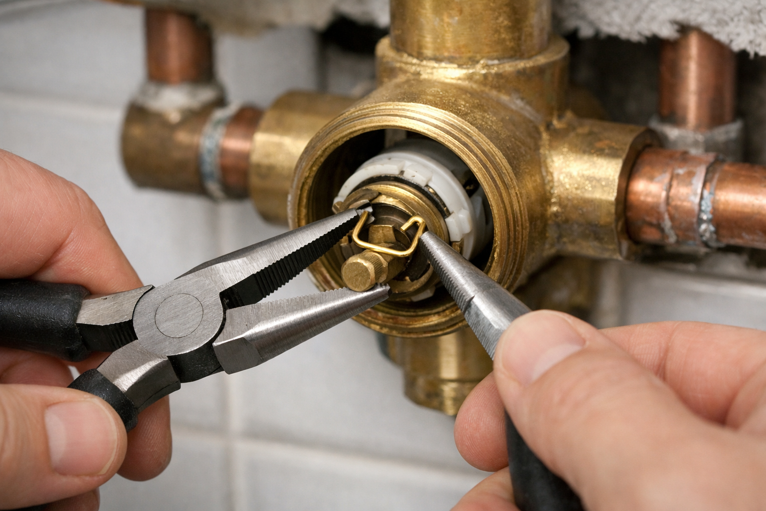 Step 4 of How to Fix a Dripping Faucet: Expose and Remove the Cartridge or Stem