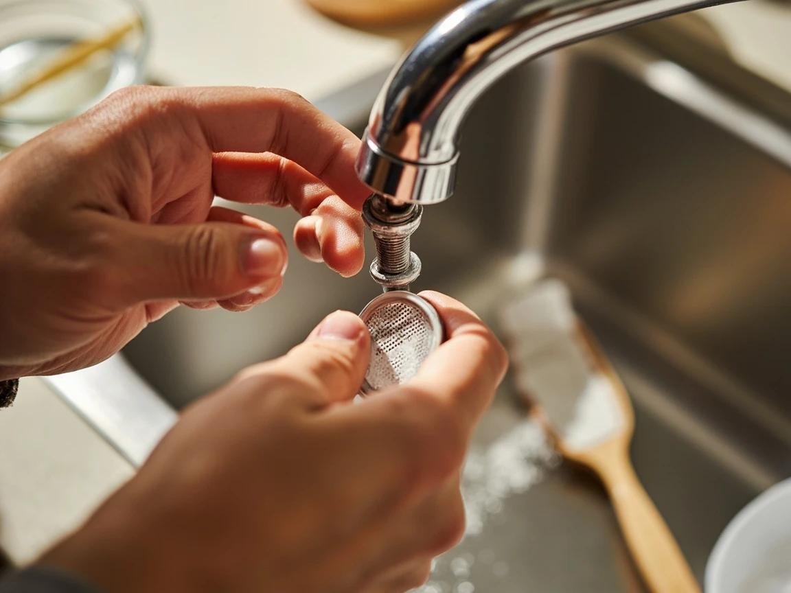 Step 2 of How to Fix Low Water Pressure: Clean the Aerator and Showerhead