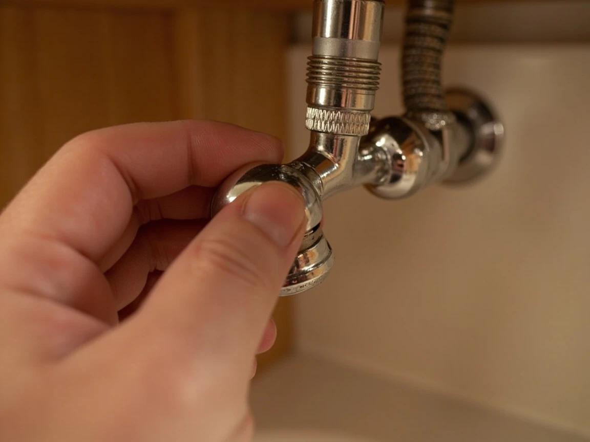 Step 3 of How to Fix Low Water Pressure: Open the Fixture Shutoff Valves and Check the Supply Lines