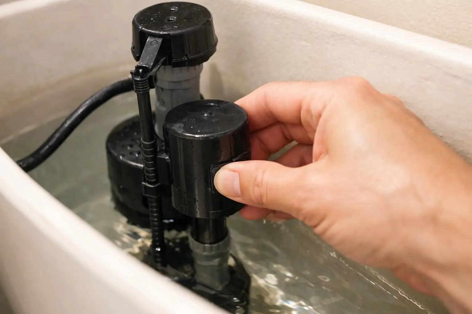 Step 5 of How to Fix a Running Toilet: Adjust the Water Level