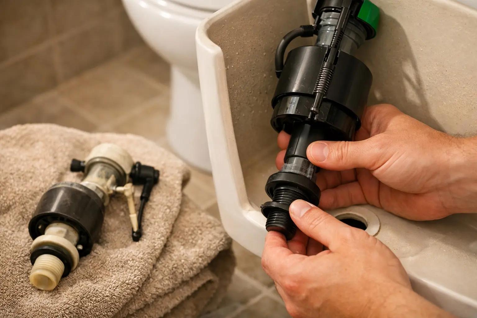 Step 6 of How to Fix a Running Toilet: Replace the Fill Valve if Needed