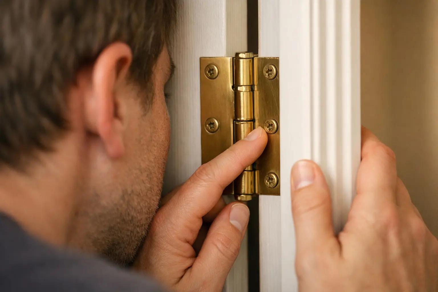 Step 1 of How to Fix a Squeaky Door: Identify Which Hinge Is Squeaking
