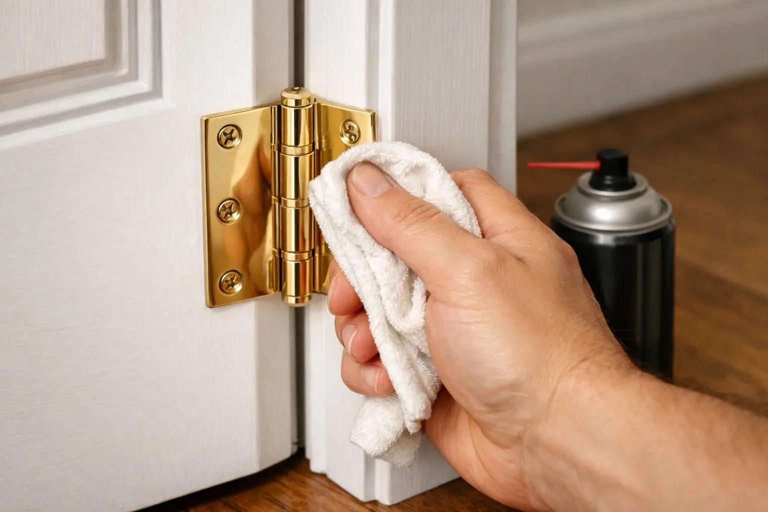Step 8 of How to Fix a Squeaky Door: Clean Up and Schedule Maintenance