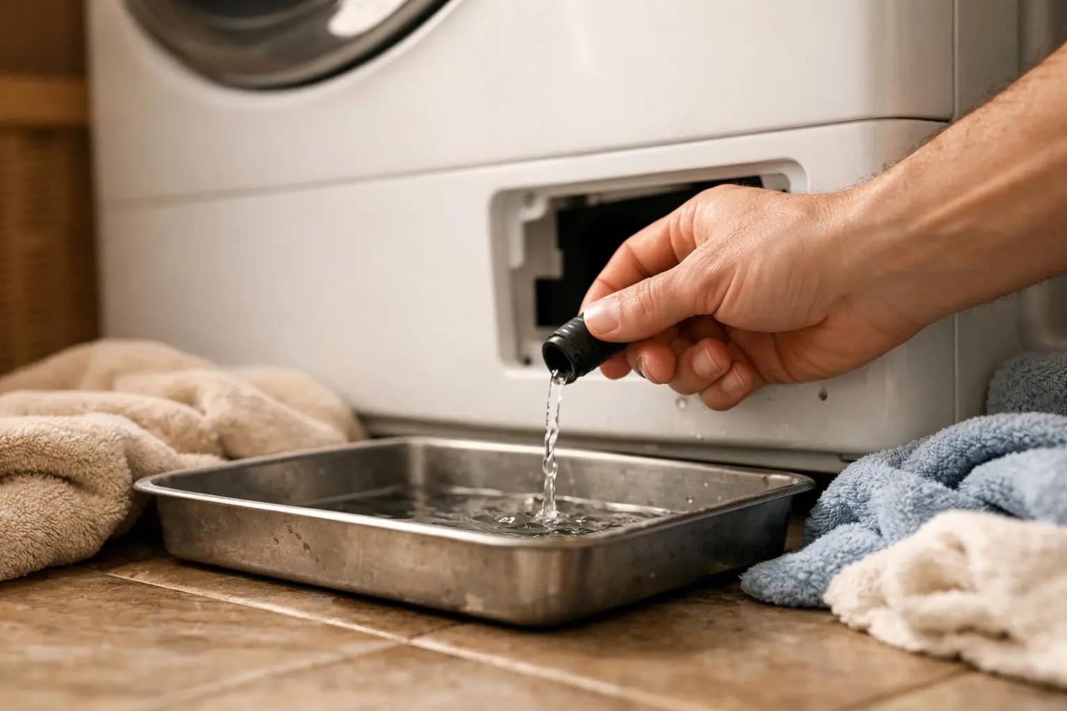 Step 2 of How to Fix a Washing Machine That Won't Drain: Drain the Standing Water