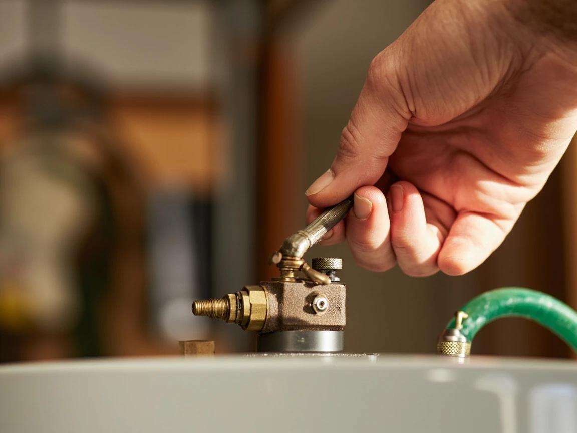 Step 6 of How to Flush a Water Heater Tank: Flush with Short Bursts of Cold Water to Clear Remaining Sediment