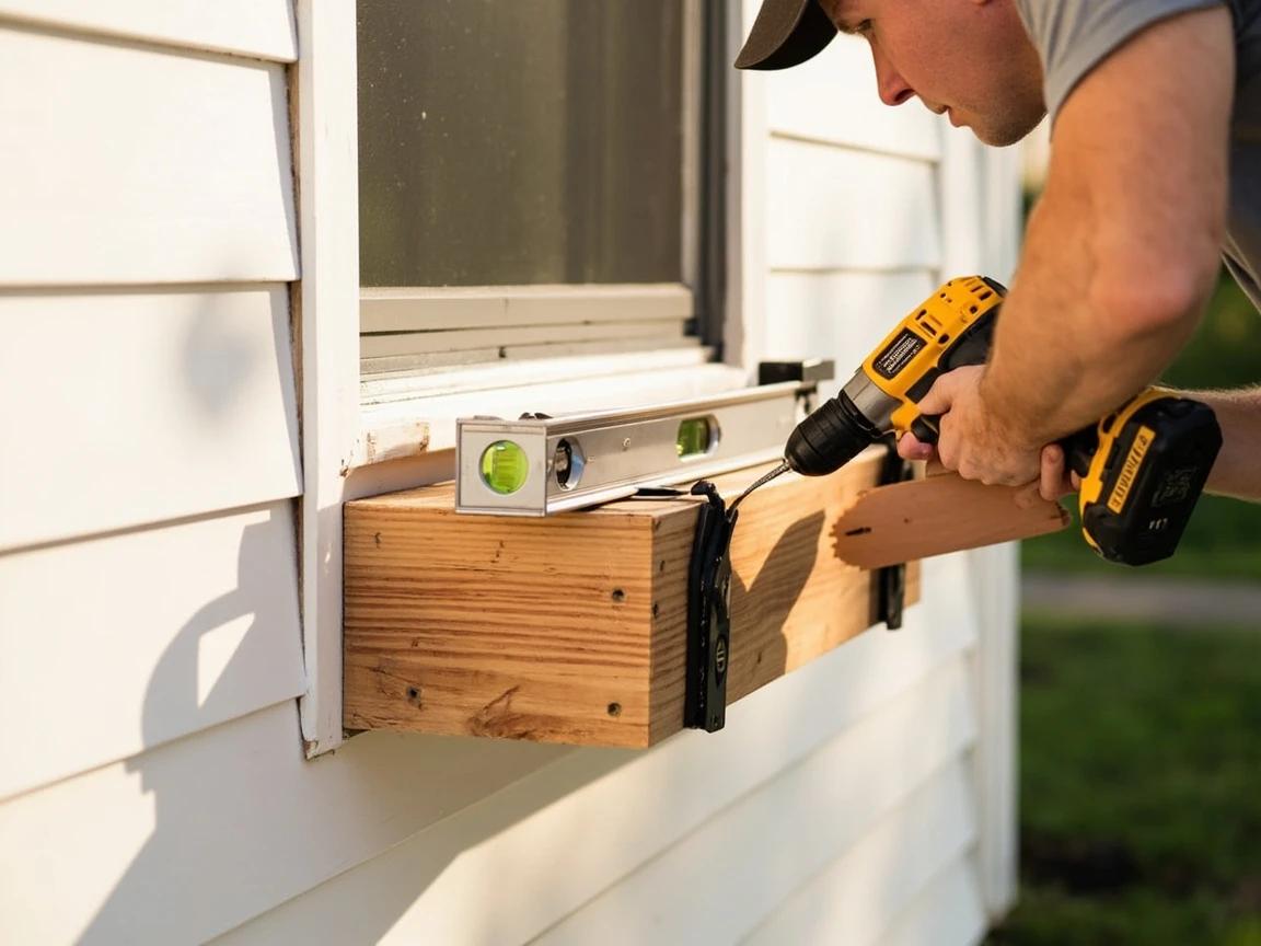 Step 3 of How to Grow Herbs in a Window Box: Mount the Box Securely