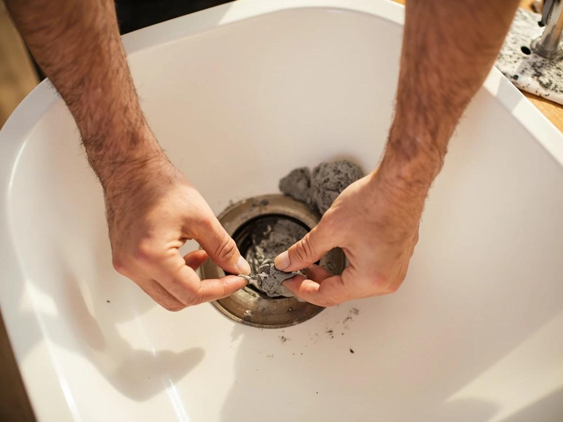 Step 2 of How to Install a Garbage Disposal: Apply Plumber's Putty and Seat the Sink Flange