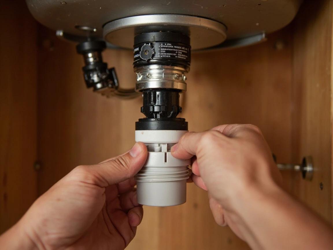 Step 3 of How to Install a Garbage Disposal: Assemble and Tighten the Mounting Hardware