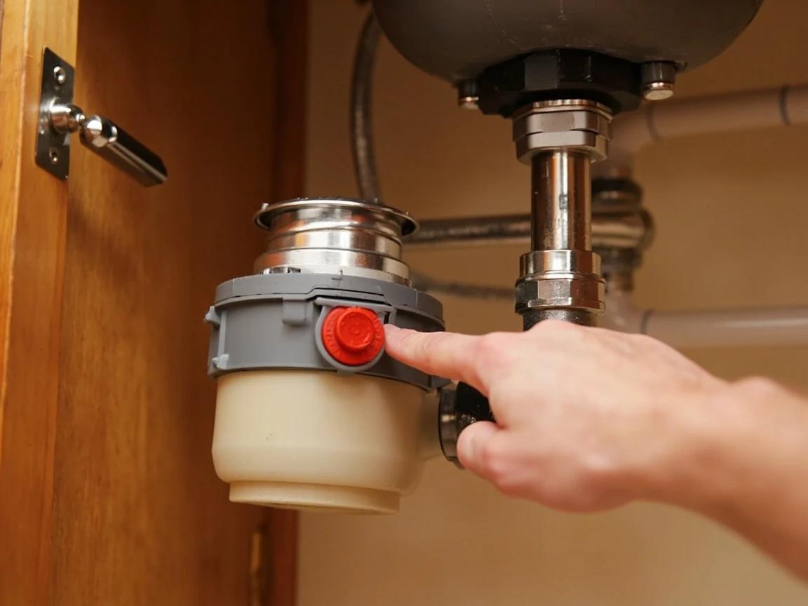 Step 9 of How to Install a Garbage Disposal: Clean Up and Learn the Reset Button