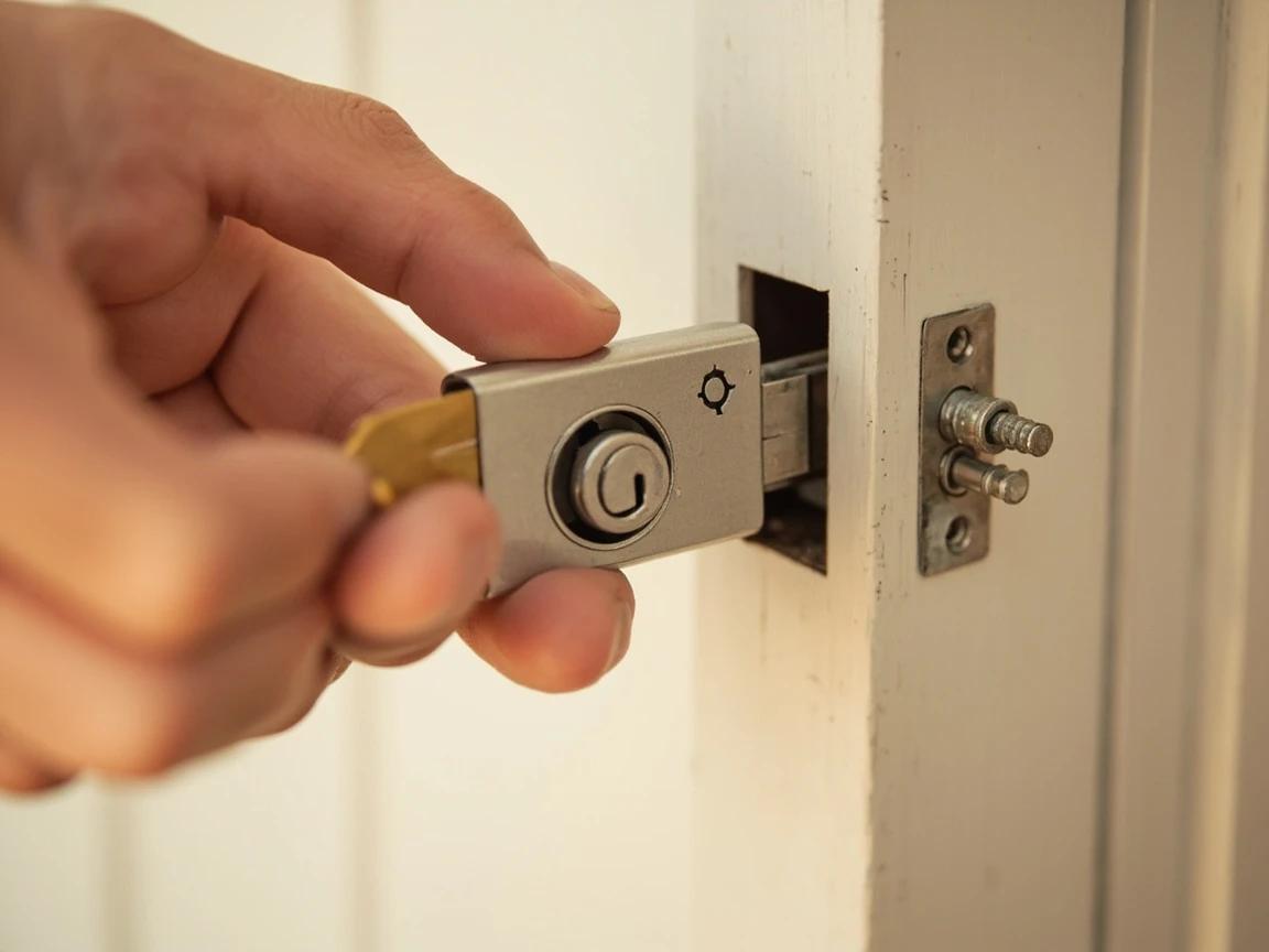 Step 4 of How to Install a Smart Lock on an Exterior Door: Set the Backset and Install the New Latch