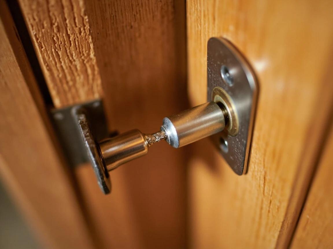 Step 8 of How to Install a Smart Lock on an Exterior Door: Align the Strike So the Bolt Throws Fully