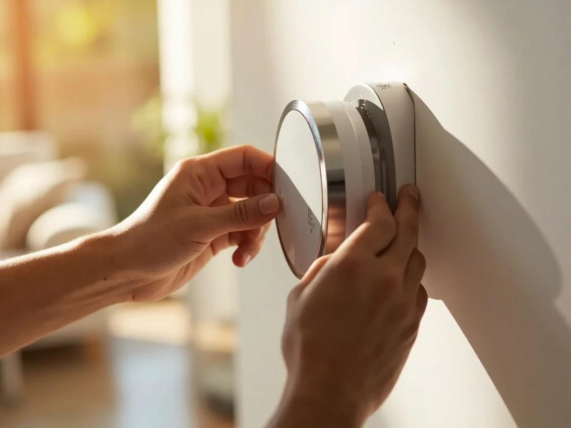 Step 8 of How to Install a Smart Thermostat: Attach the Display and Restore Power