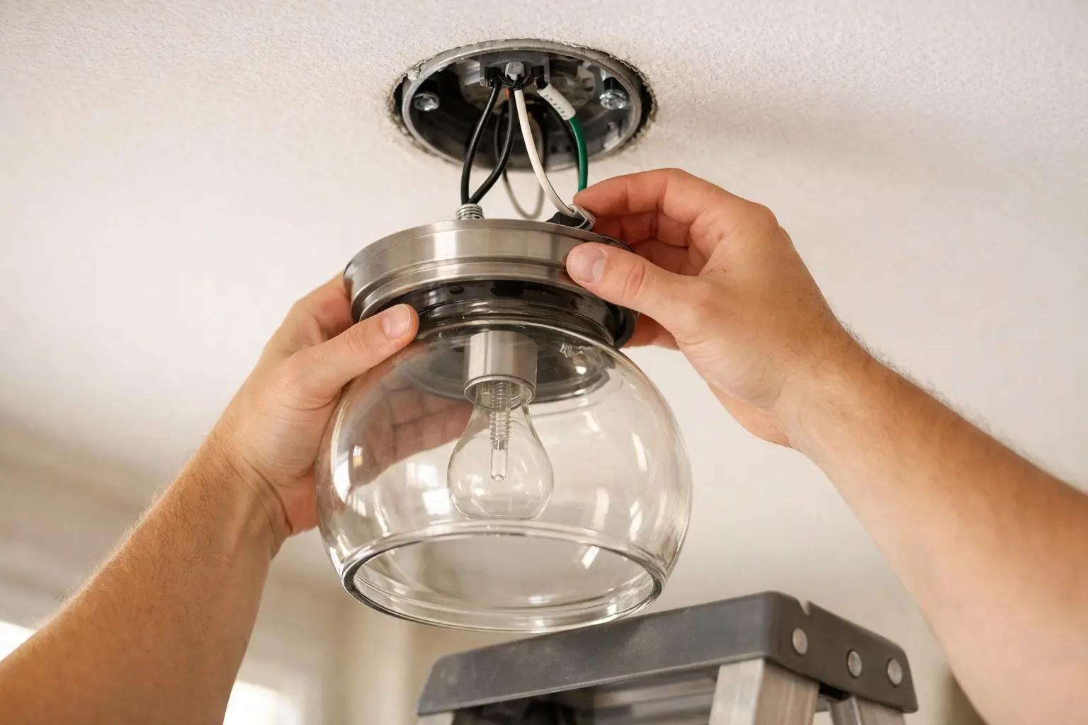 Step 2 of How to Install a Ceiling Fan: Remove the Existing Fixture