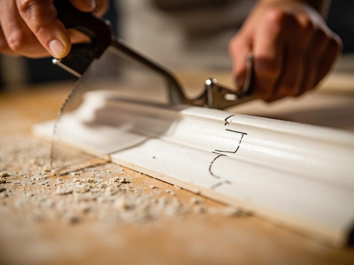 Step 5 of How to Install Crown Molding: Cope the inside corners