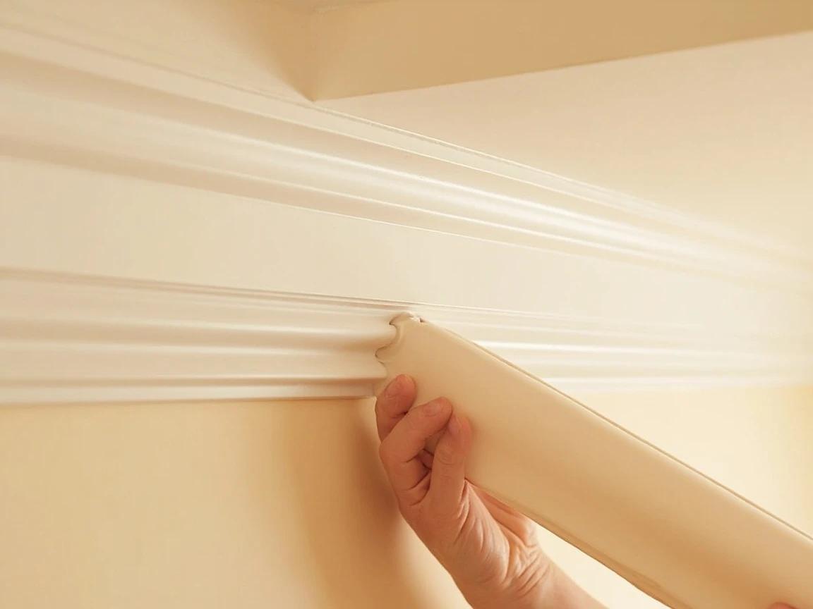 Step 8 of How to Install Crown Molding: Join long runs with a scarf joint