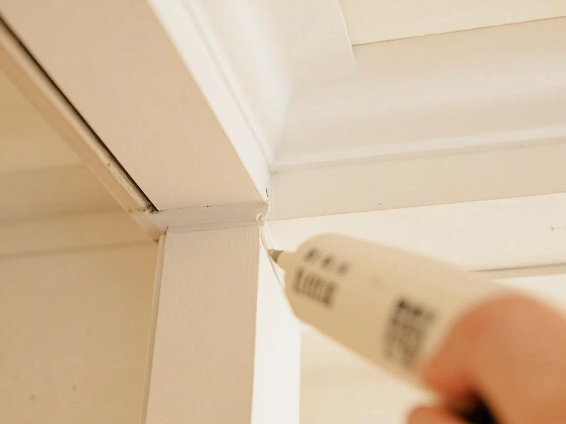 Step 9 of How to Install Crown Molding: Fill, caulk, and paint