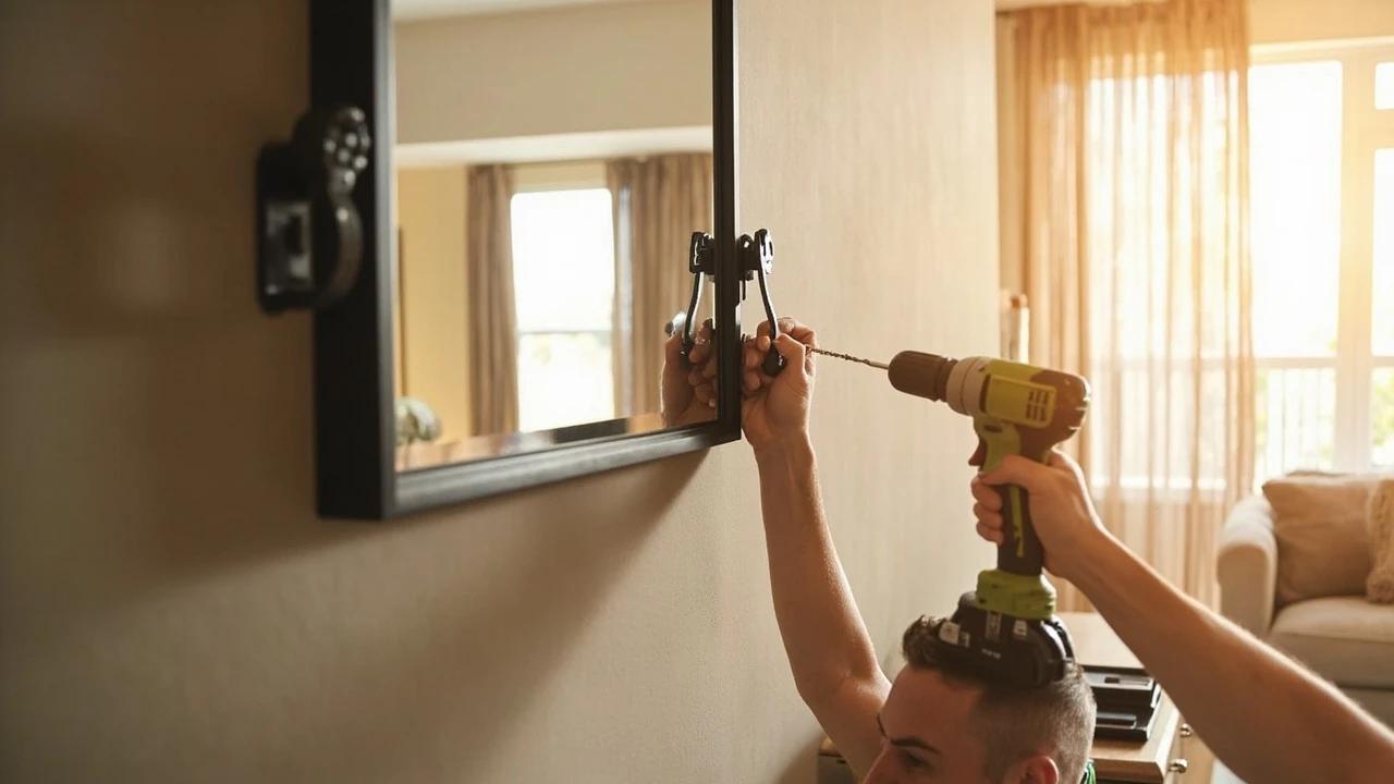 How to Install Drywall Anchors for Heavy Items (TV, Mirror, Shelf) — finished result