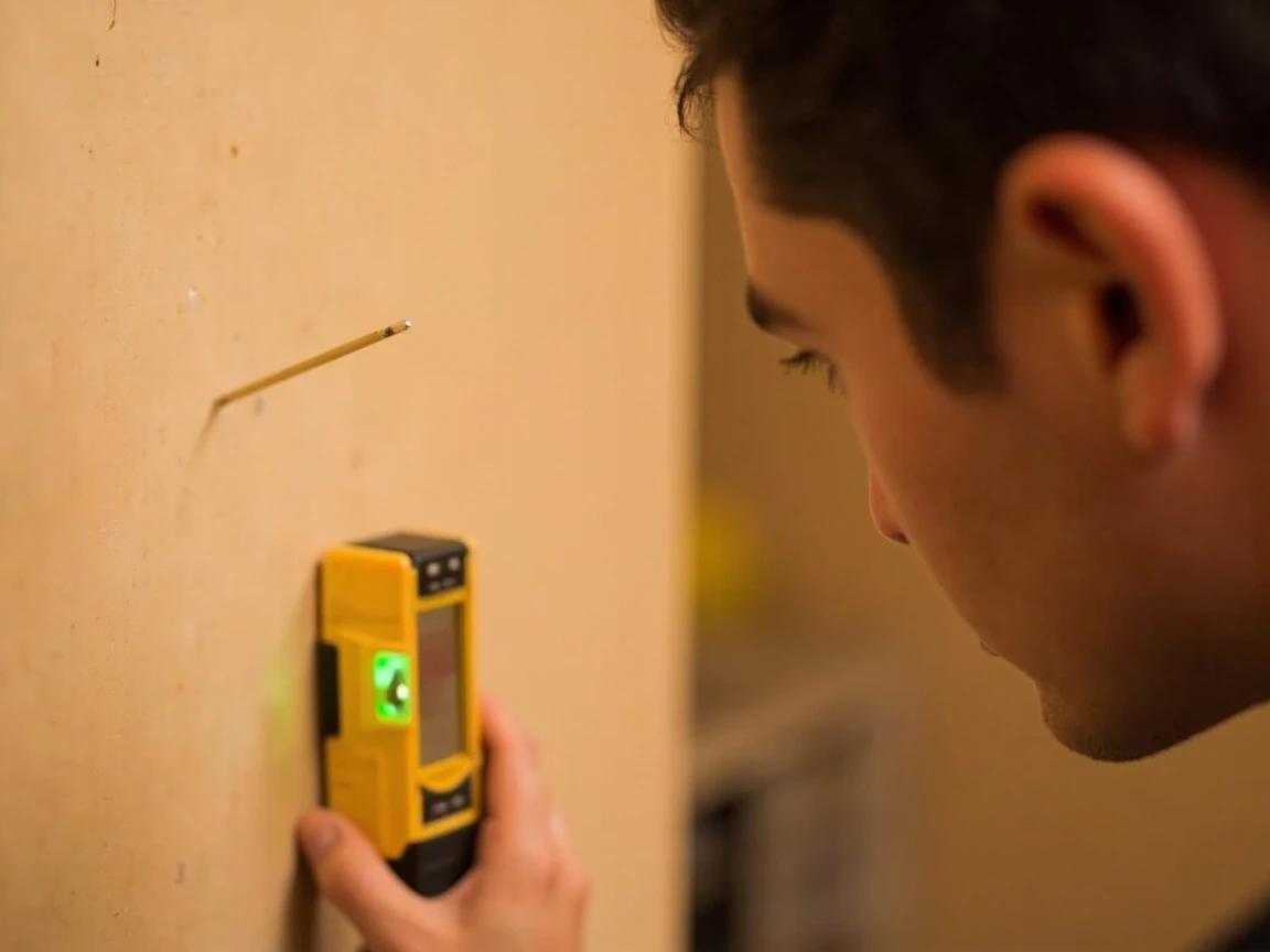 Step 1 of How to Install Drywall Anchors for Heavy Items (TV, Mirror, Shelf): Find a stud first — anchors are plan B