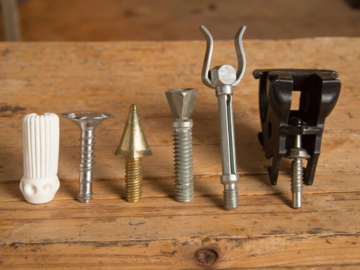 Step 3 of How to Install Drywall Anchors for Heavy Items (TV, Mirror, Shelf): Pick the anchor by load — five common types