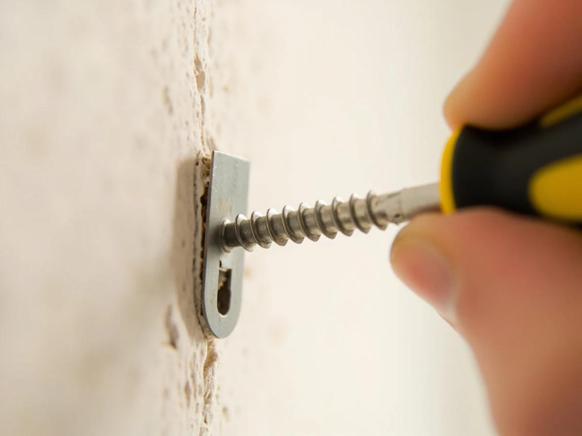 Step 6 of How to Install Drywall Anchors for Heavy Items (TV, Mirror, Shelf): Drive the screw — stop when snug, never crank