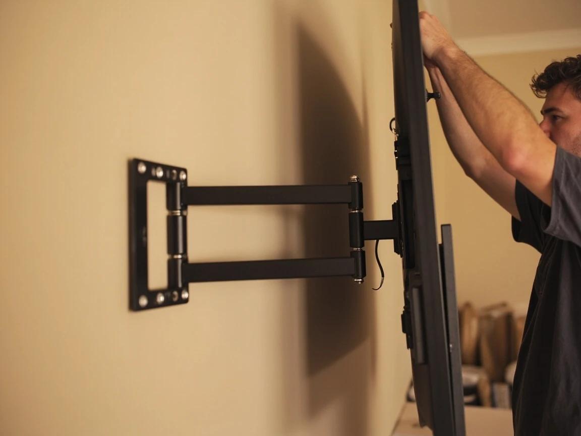 Step 8 of How to Install Drywall Anchors for Heavy Items (TV, Mirror, Shelf): Mount the item — tighten the multi-anchor pattern evenly