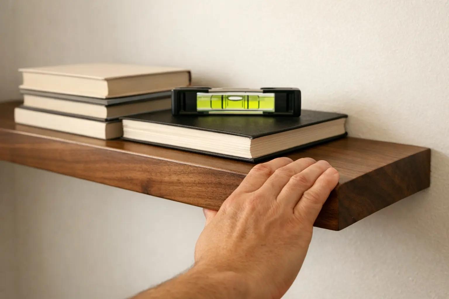 Step 7 of How to Install Floating Shelves: Test the Shelf for Stability and Weight Capacity