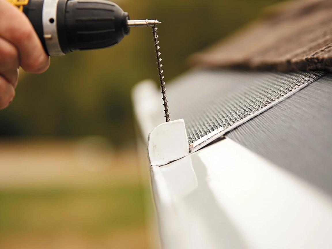 Step 7 of How to Install Gutter Guards: Fasten the Panels and Overlap the Seams