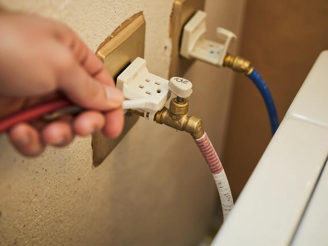Step 1 of How to Level a Washing Machine to Stop Shaking: Unplug the Washer and Shut Off the Water Supply